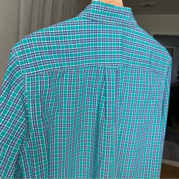 Chaps Men’s L/S Green/blue Plaid Button Up Size M - Picture 9 of 12